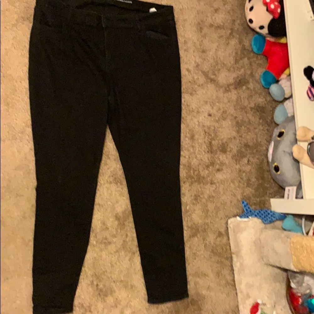 Old Navy Black Super Skinny Mid-Rise Jeans
